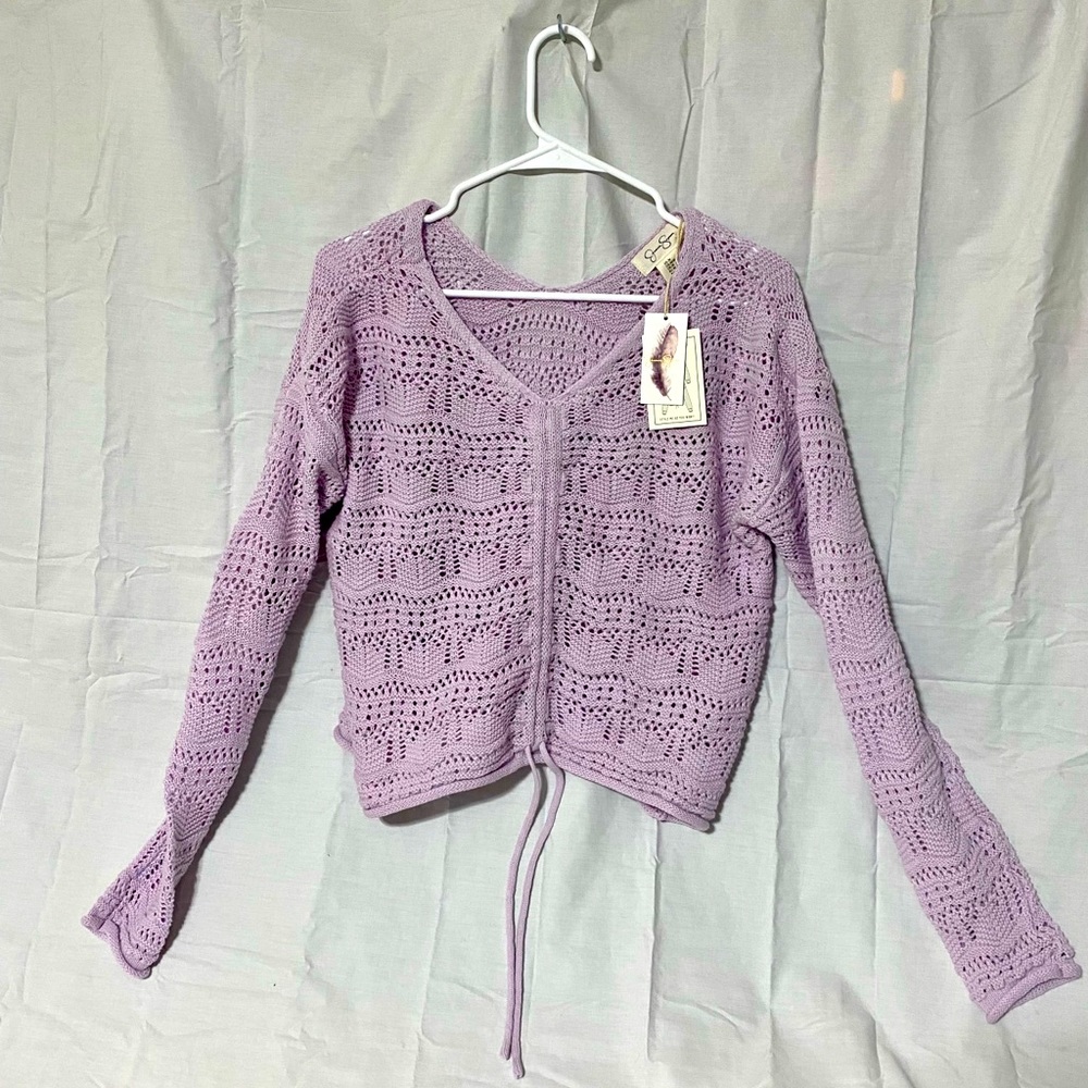 Jessica Simpson purple adjustable Sweater M